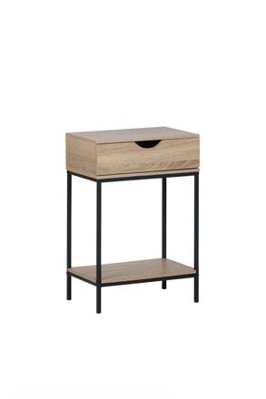 Regalos Miguel Muebles Auxiliares - Mueble Ceto Con Caj&oacute;n Madera-metal - Negro