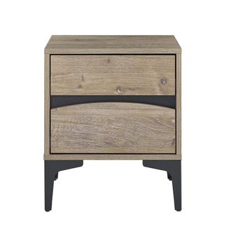 SoBuy Mesilla de noche con dos cajones 39.8x39.8x47cm