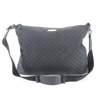 Gucci Black Nylon Leather Messenger Bag Shoulder Bag (Pre-Owned)