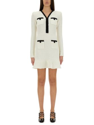 Self Portrait Beaded Knit Mini Dress