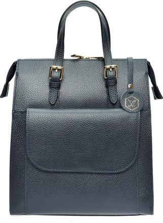 Luisa Vannini Blauw Rundleer Tas