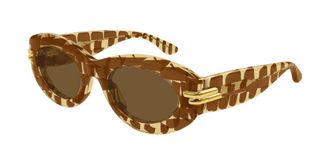 Bottega Veneta BV1322S 006 Womens Sunglasses Brown Size 51