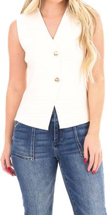 She + Sky Make The Call Knit Sweater Vest In Cream