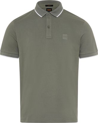 Boss Orange by Hugo Boss Poloshirt BOSS ORANGE Passertip, Herren, Gr. 4XL, open grau076, Piqu&eacute;, Obermaterial: 95% Baumwolle, 5% Elasthan, slim fit h&uuml;ftbedeckend, V-Ausschnitt,