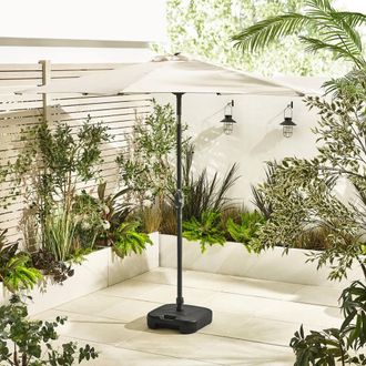 Furniturebox Vertical Garden Parasol & Base Set in Cream