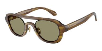 Giorgio Armani AR8247 63302A Mens Sunglasses Brown Size 48