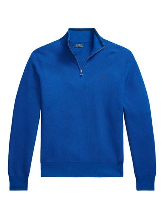 Polo Ralph Lauren quarter-zip cotton sweater - Blue