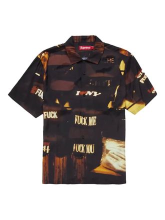 SUPREME canal street print shirt - men - Fabric - L - Black