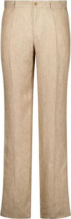 Dolce & Gabbana Klassieke Linnen Broek in Beige - Heren - Nette broeken - Beige - S - Linnen - Broeken