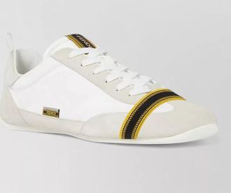Fendi leather wrap lace-up sneakers