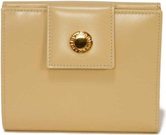 Bulgari Beige Leather Wallet (Bi-Fold) (Pre-Owned)