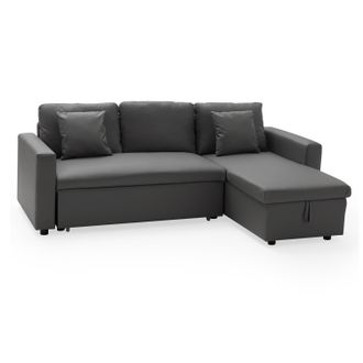 Happy Garden Happy Garden - Clark Divano Letto Angolare A 3 Posti Grigio