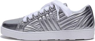 Prada (WMNS) PRADA Leather Sneakers Silver 1E254L_79A_F0135_F_005