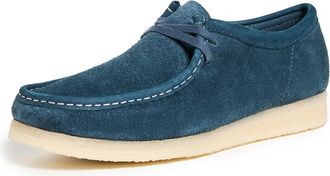 Clarks Mens Wallabee Oxford, Navy/Teal Suede, 7.5 UK