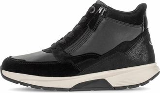 Gabor Rollingsoft veter enkellaars - Dames - Schoenen - Zwart - Maat: 38 EU Leer