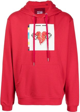 Mostly Heard Rarely Seen No More Heartbreaks long-sleeve hoodie - men - Cotton - L - Red