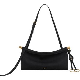 Alaia Small Le Click East/West Leather Shoulder Bag in Noir at Nordstrom