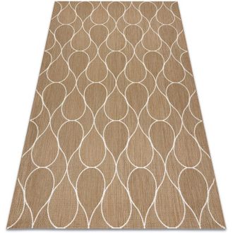 RugsX Rugsx - Flat 49379265 Alfombra De Sisal Gotas - Color Paja Beige Natural, Cuerda Beige 200x290 Cm