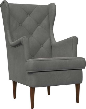 vidaXL Sill&oacute;n Gris Oscuro Terciopelo Vidaxl