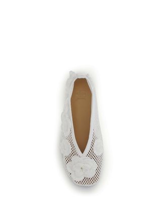 Ganni Jenny Ballerina Flat - White