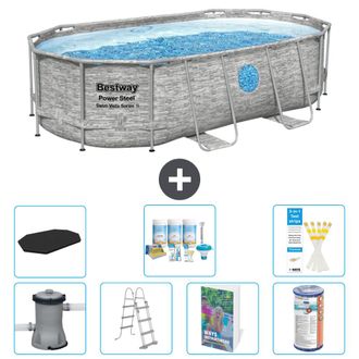 Bestway Piscina Bestway Power Steel Oval - 427x250x100 Cm - 8-piezas S556
