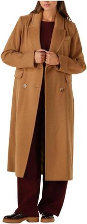 Beaumont Amsterdam Tiffany Long Coat Bruine Trenchcoat - Dames - Mantel - Bruin - XS - Wol - Jassen