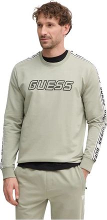 Guess Arlo Crewneck Sweatshirt - Heren - Sweatshirts - Groen - XL - Katoen - Hoodies & sweatvesten