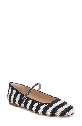 Veronica Beard Ellie Crochet Flat in Navy/Ecru at Nordstrom, Size 7.5