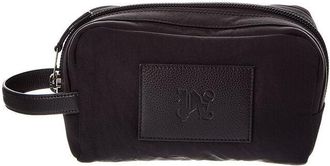 Palm Angels Monogram Canvas & Leather Pouch