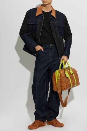 MCM Wide-leg Jeans, Mens, Navy Blue