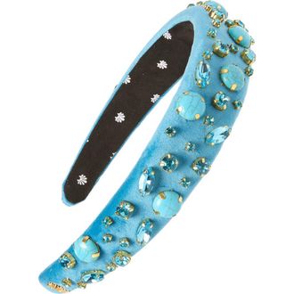 Lele Sadoughi Pebble Crystal Alice Headband in Turquoise at Nordstrom