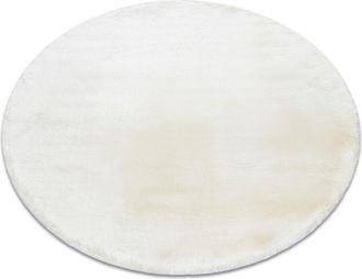 RugsX Rugsx - Alfombra Moderna Teddy New Wool 45 Circulo Shaggy, Felpa, Muy Gruesa Crema Beige Circulo 120 Cm