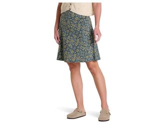 Toad&Co Chaka Skirt Womens Skirt True Navy Retro Print : SM (US 4-6), Cotton/Spandex/Lyocell