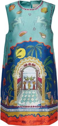 Alemais Abito corto Surrealist Summer smanicato - Blu