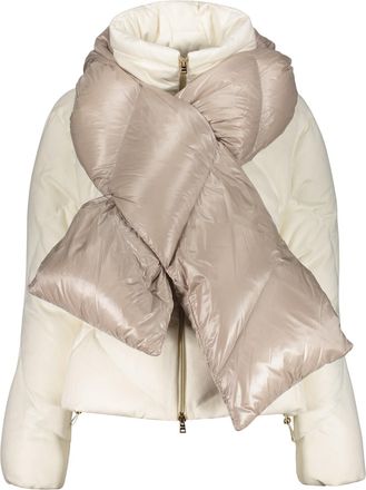 Herno Short Down Jacket With Removable Hood Scarf
