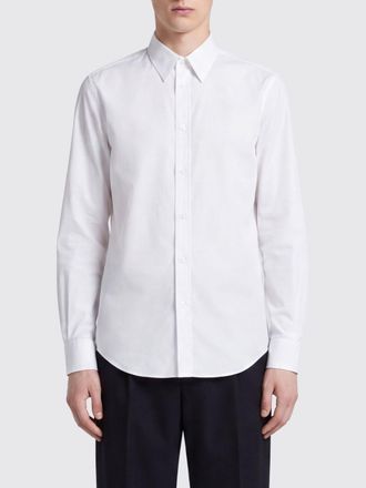 Celine Camicia classica in popeline di cotone con collo francese e orlo curvo