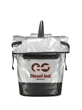 Diesel logo backpack - Silver