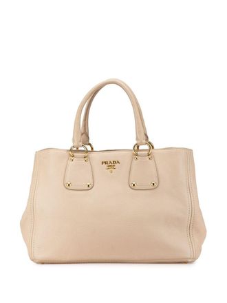 Prada 1990s Vitello Daino boekentas - Bruin