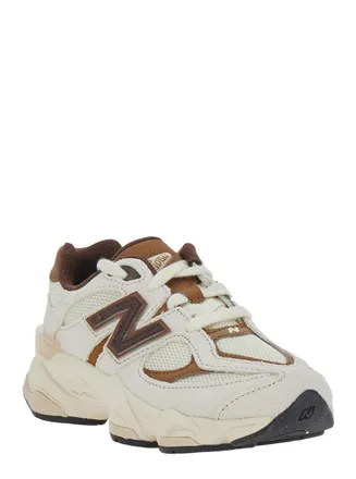 New Balance Leather and Tech Fabric Sneaker - Beige