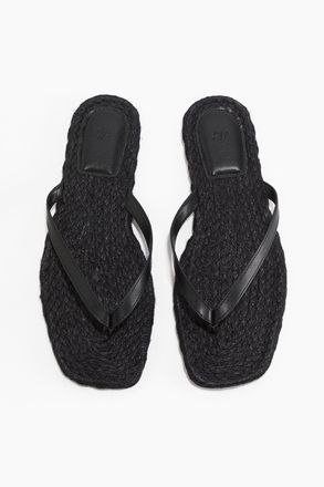 H&M Zehensandalen im Espadrille-Look - Schwarz