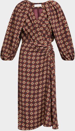 Dries Van Noten Divani Printed Silk Midi Dress