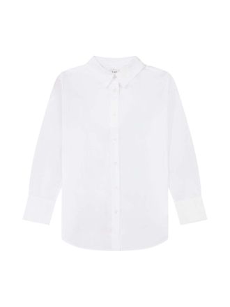Lee Langarmbluse LEE Lee Langarmhemd Classic Shirt, Damen, Gr. XS, weiss (wei&szlig;), Obermaterial: 100% Baumwolle CO(Bio)., Blusen Langarmbluse