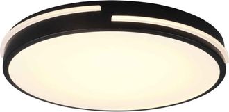 Reality Tacoma plafoniera led 24W 2500lm, 2700 - 6500K bordo nero con telecomando multifunzione D.40CM dimmerabile
