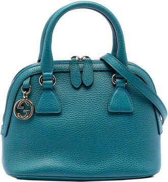 Gucci Pre-owned Gucci Small Dollar Calfskin GG Charm Dome Satchel Ladies 449662 520981