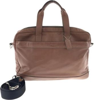 Coach Pre-owned Hamilton Leather 2way Briefcase - unisex - Vintage Handtas - Bruin - ONE Size - Leer - Vintage