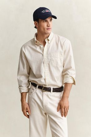 GANT Men Relaxed Fit Checked Dreamy Oxford Shirt (XXXL) CREAMED WHITE