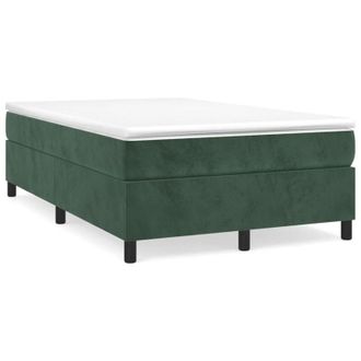 vidaXL Vidaxl - Cama Box Spring Con Colch&oacute;n Terciopelo Verde Oscuro 120x190 Cm