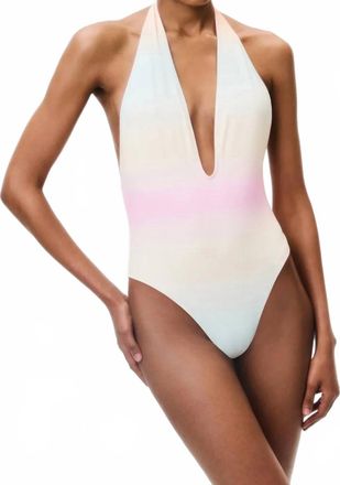 LoveShackFancy Meegan Ombre One-Piece Swimsuit In Pacific Glow
