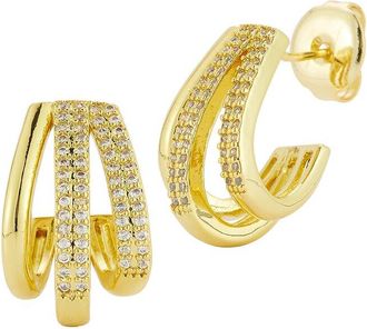 Glaze Jewelry 18K Plated Cz Earrings