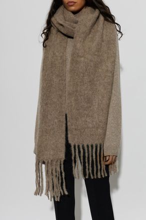 Jacquemus Carro Wool Scarf, Unisex, Brown